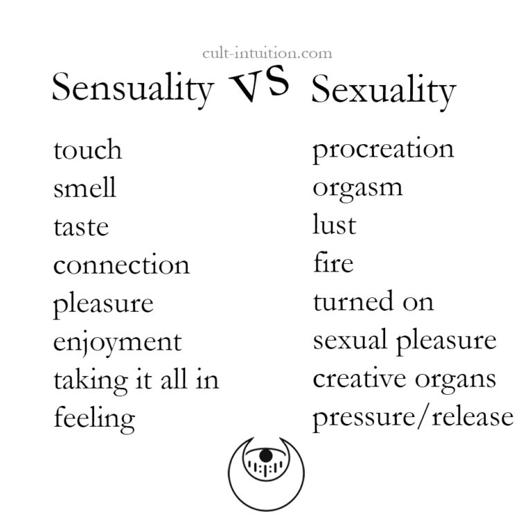 Sex Magic The Difference Between Sensuality & Sexuality Cult Intuition